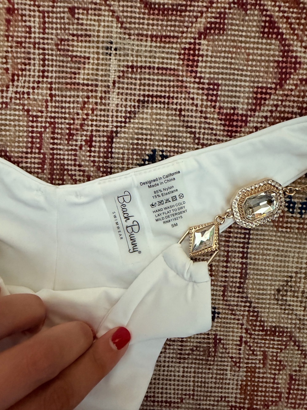 NWT Beach Bunny Raja Tango Bikini Bottom in White size small - Picture 5 of 5